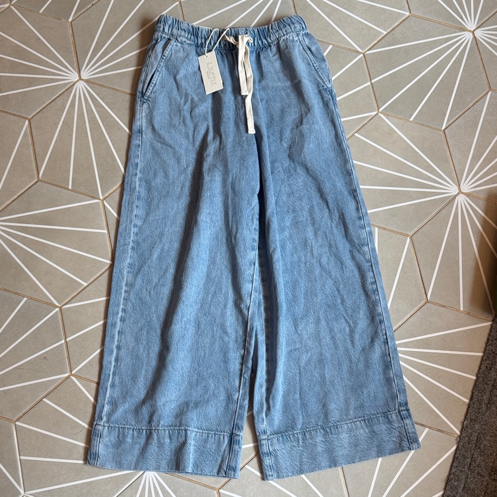 Z Supply WESTON drawstring twill ankle jeans. SZ XS NWT!